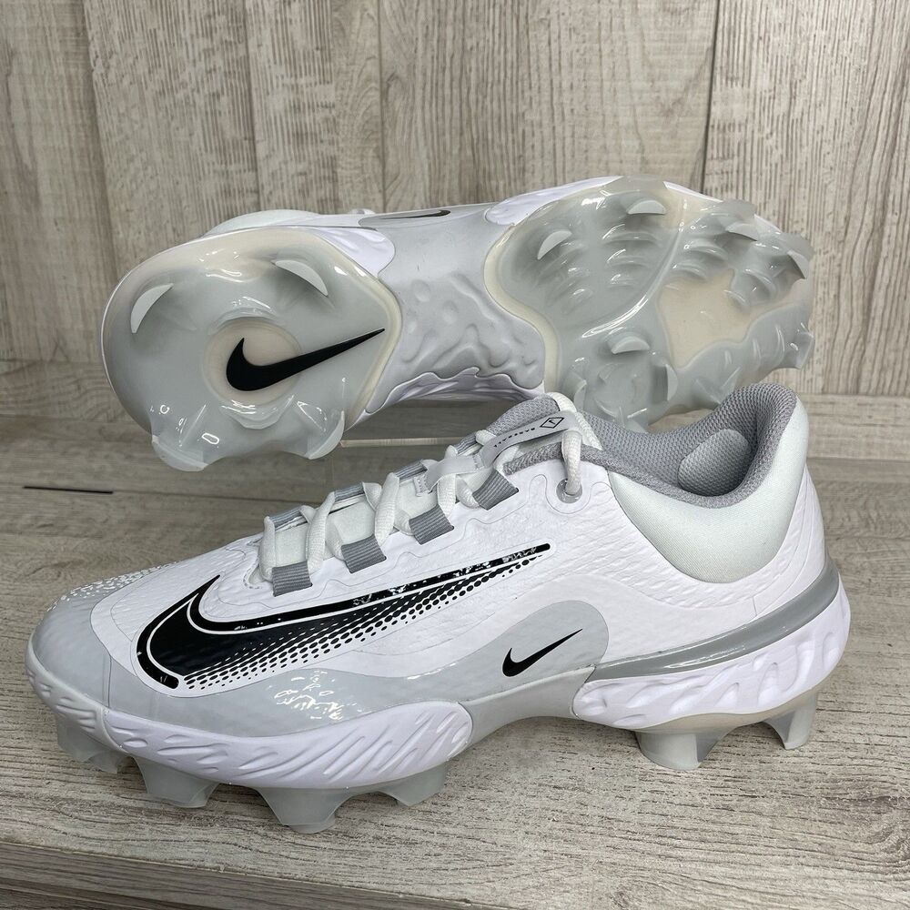 Nike Men’s Alpha Huarache Elite 4 Size 9 Low Baseball Cleats White FD6255-100
